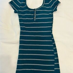 Striped Teal Dress